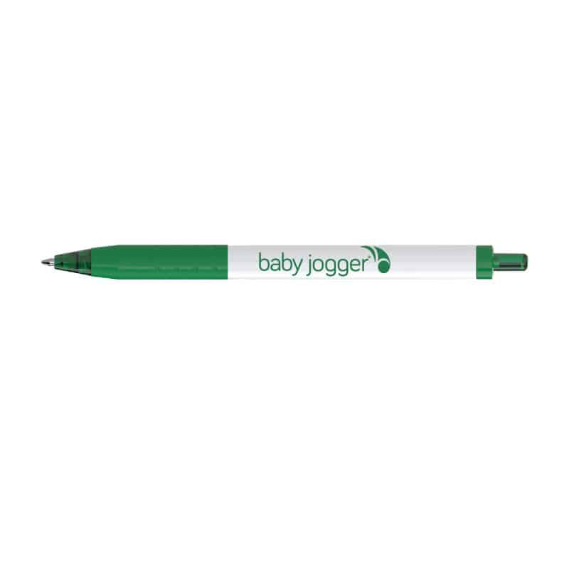 Custom Paper Mate® Inkjoy White Barrel - Black Ink - Green