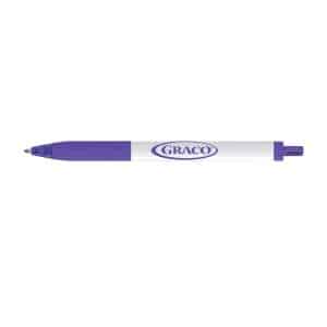 Custom Paper Mate® Inkjoy White Barrel - Black Ink - Purple