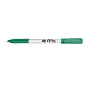 Custom Paper Mate® Write Bros Stick Pen White Barrel - Black Ink - Green