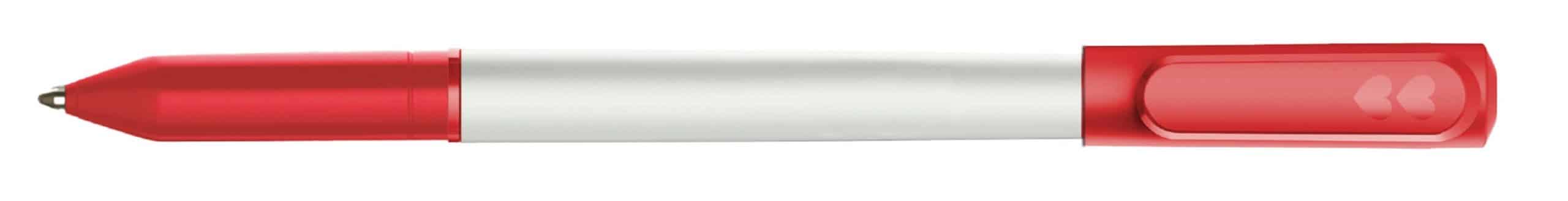 Custom Paper Mate® Write Bros Stick Pen White Barrel - Black Ink - Red - 1