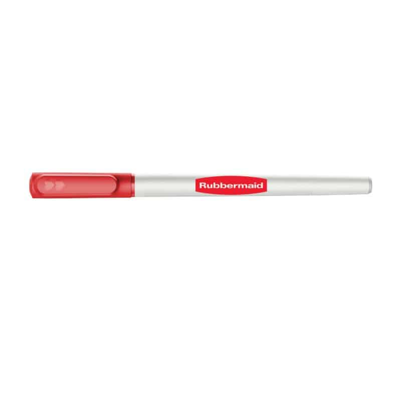 Custom Paper Mate® Write Bros Stick Pen White Barrel - Black Ink - Red - 2