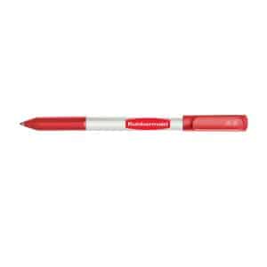 Custom Paper Mate® Write Bros Stick Pen White Barrel - Black Ink - Red