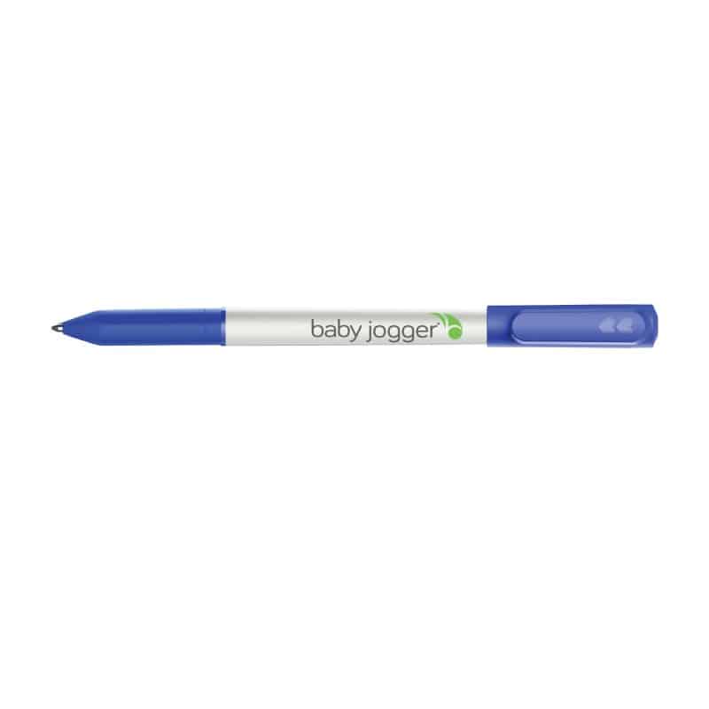 Custom Paper Mate® Write Bros Stick Pen White Barrel - Blue Ink - Blue