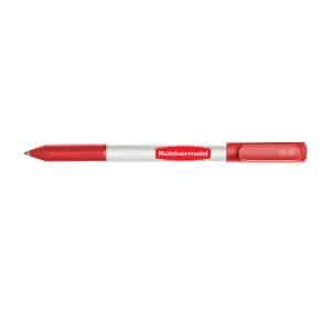 Custom Paper Mate® Write Bros Stick Pen White Barrel - Blue Ink - Red