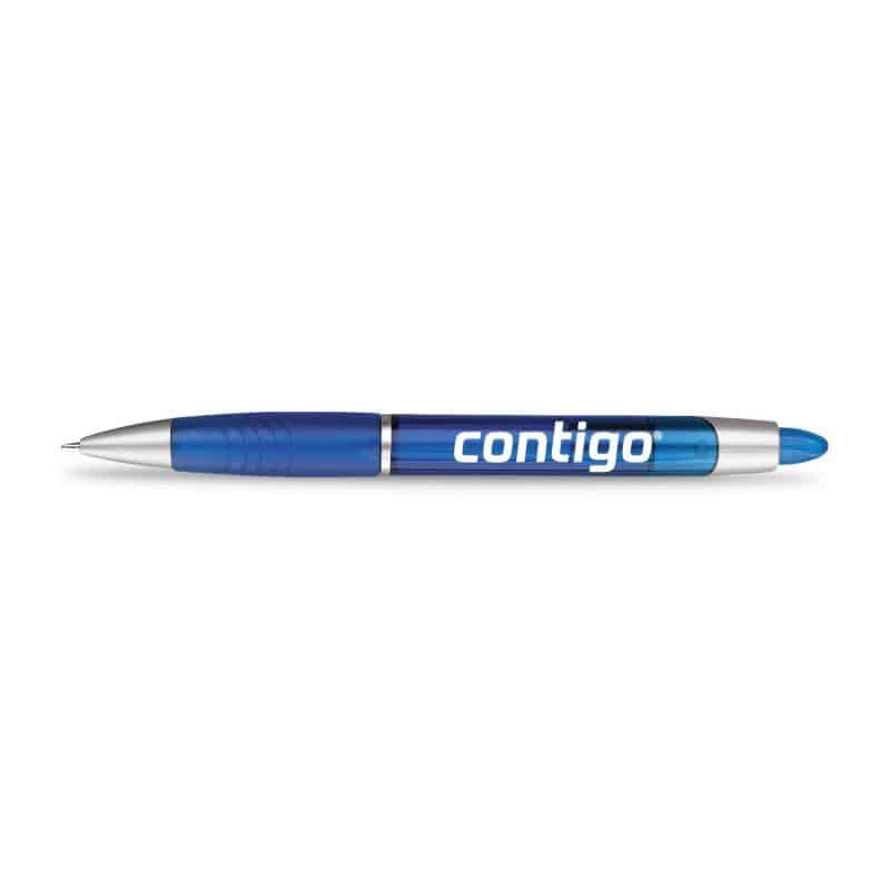 Custom Paper Mate® Element Translucent Barrel - Blue Ink - Bright Blue