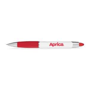 Custom Paper Mate® Element White Barrel - Black Ink - Red